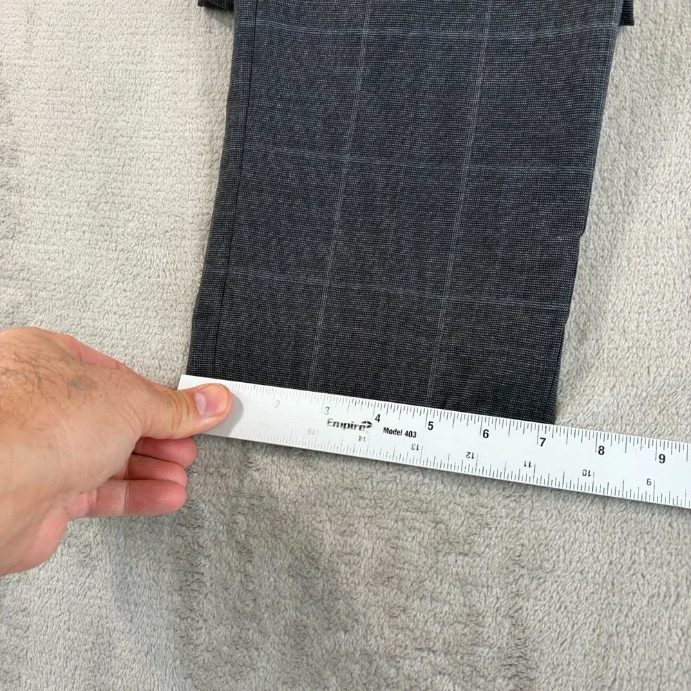 Banana Republic Slim Fit Dress‎ Pants Men 30x30 Grey Stretch Wool Windopane